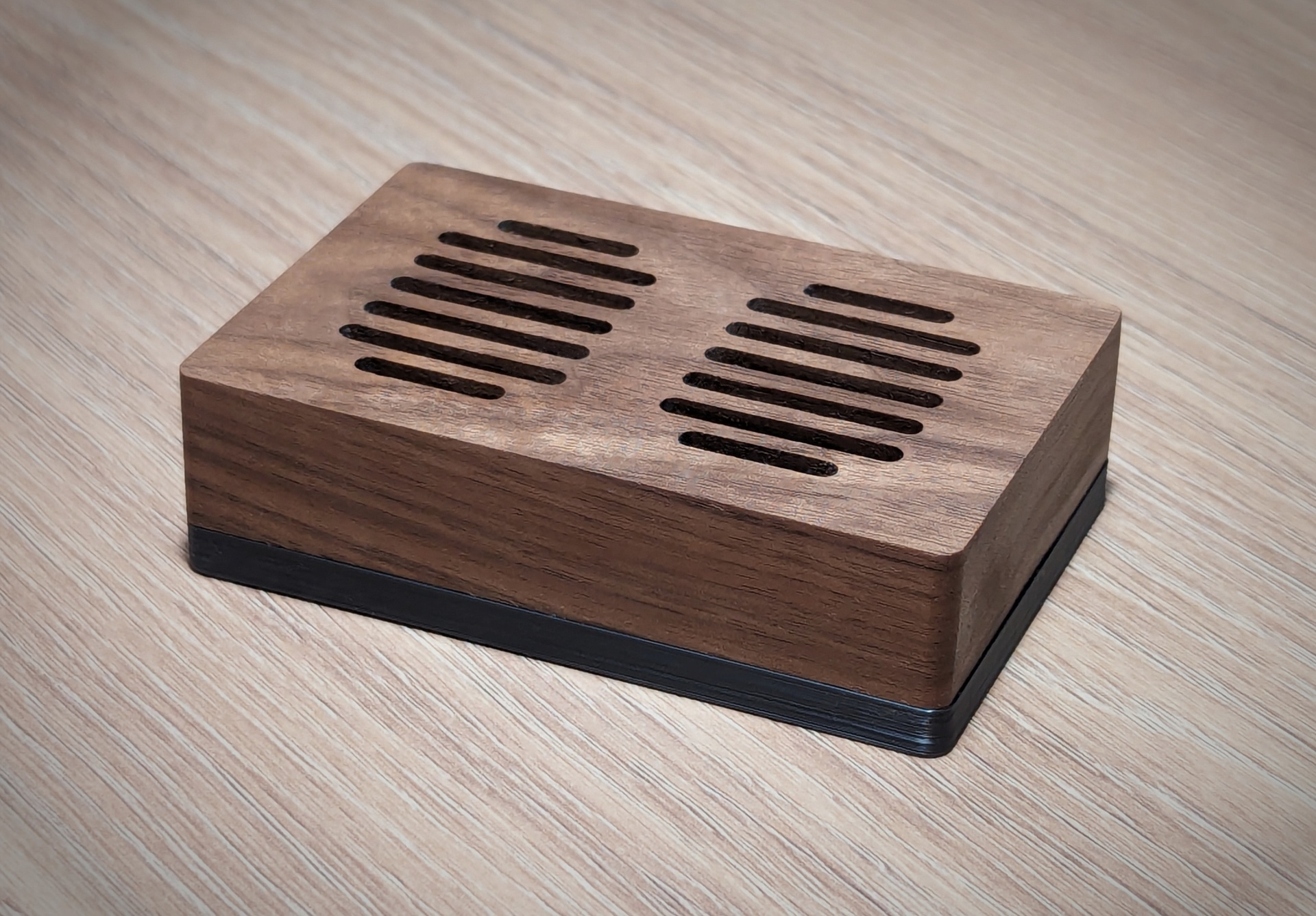 Barebaric Raspberry Pi 4 Case made from real walnut wood