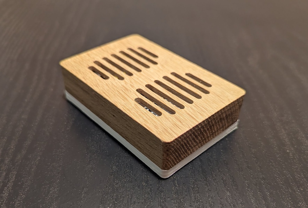 Barebaric Raspberry Pi 4 Case made from real walnut or oak, wood