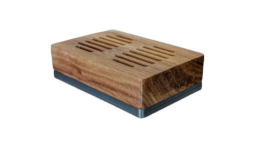 Barebaric Raspberry Pi 5 Case made from real oak or walnut wood